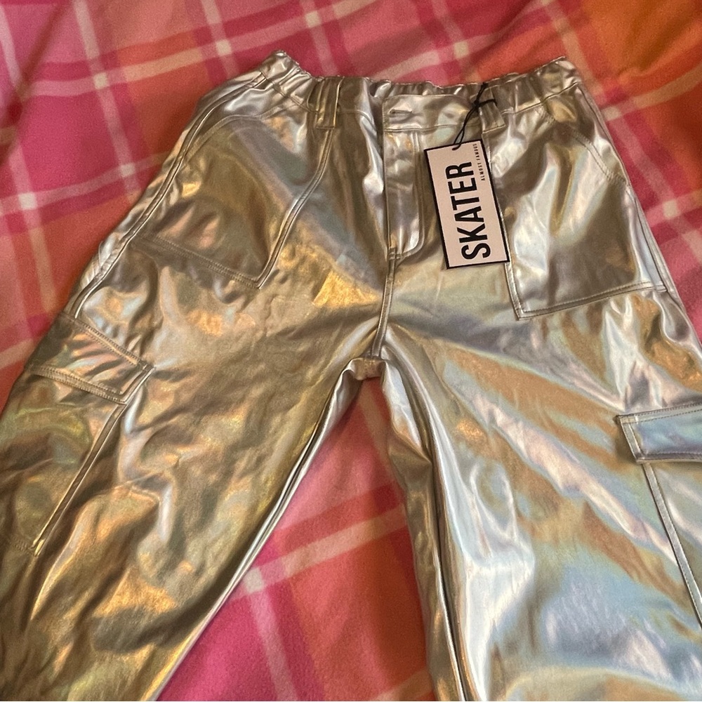 almost famous skater pants fashion nova metallic pants
